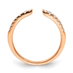 True Origin Rose Gold 1/4 carat Lab Grown Diamond VS/SI  D E F  Fancy Band - Image 2