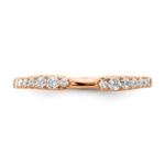 True Origin Rose Gold 1/4 carat Lab Grown Diamond VS/SI  D E F  Fancy Band - Image 4