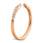 True Origin Rose Gold 1/4 carat Lab Grown Diamond VS/SI  D E F  Fancy Band - Image 6