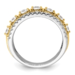 14K Two-Tone Lab Grown Diamond VS/SI FGH Band - Image 2