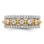 14K Two-Tone Lab Grown Diamond VS/SI FGH Band - Image 4