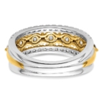 14K Two-Tone Lab Grown Diamond VS/SI FGH Band - Image 5
