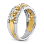 14K Two-Tone Lab Grown Diamond VS/SI FGH Band - Image 6