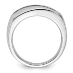 10K White Gold Lab Grown Diamond VS/SI FGH Men's 5-Stone Ring - Image 2
