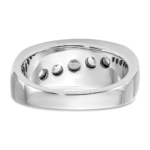 10K White Gold Lab Grown Diamond VS/SI FGH Men's 5-Stone Ring - Image 5