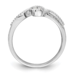 14K White Gold First Promise Lab Grown VS/SI FGH Dia Small Cluster Promise - Image 2