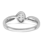 14K White Gold First Promise Lab Grown VS/SI FGH Dia Small Cluster Promise - Image 5