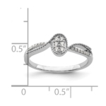 14K White Gold First Promise Lab Grown VS/SI FGH Dia Small Cluster Promise - Image 7