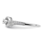 14K White Gold First Promise Lab Grown Diamond VS/SI FGH Promise Ri - Image 3