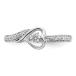 14K White Gold First Promise Lab Grown Diamond VS/SI FGH Promise Ri - Image 4