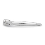 14K White Gold First PromiseLab Grown VS/SI FGH Dia Round Bezel Promise Rin - Image 3