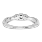 14K White Gold First PromiseLab Grown VS/SI FGH Dia Round Bezel Promise Rin - Image 5
