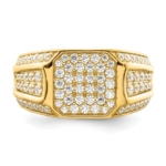 14K Lab Grown VS/SI FGH Dia Men's Ring - Image 4