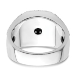 14K White Gold Lab Grown VS/SI FGH Dia Side Design Men's Ring - Image 5