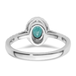 14K White Gold Pure Serenity Lab Grown Diamond Oval Created Paraiba Ring - Image 5