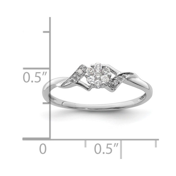 14K White Gold Lab Grown VS/SI FGH Dia Ring - Image 5