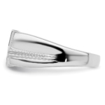 14K White Gold Lab Grown VS/SI FGH Dia Black Onyx Cross Men's Ring - Image 3