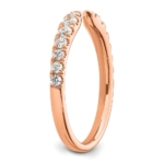 14K Rose Gold TRUE ORIGIN Lab Grown Diamond VS DEF Band - Image 6