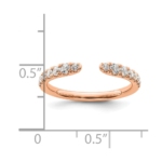 14K Rose Gold TRUE ORIGIN Lab Grown Diamond VS DEF Band - Image 7