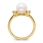 14K Lab Grown VS/SI FGH Dia & FWC Pearl Ring - Image 2