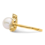 14K Lab Grown VS/SI FGH Dia & FWC Pearl Ring - Image 3