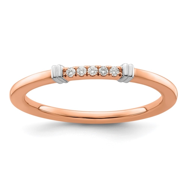 14k Two-Tone Stackable Expressions Diamond Ring