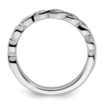 14k White Gold Stackable Expressions Diamond Twist Ring - Image 2