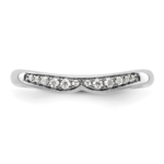 14k White Gold Stackable Expressions Diamond Curved Ring - Image 4