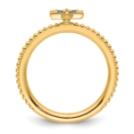 14k Stackable Expressions Created Sapphire Star Ring - Image 2