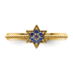 14k Stackable Expressions Created Sapphire Star Ring - Image 4