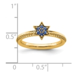 14k Stackable Expressions Created Sapphire Star Ring - Image 5