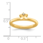14k Stackable Expressions Diamond Butterfly Ring - Image 5