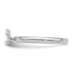 14k White Gold Stackable Expressions Diamond Butterfly Ring - Image 3