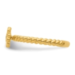 14k Stackable Expressions Diamond Flower Twisted Ring - Image 3