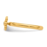 14k Stackable Expressions Diamond Flower Ring - Image 3