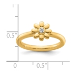 14k Stackable Expressions Diamond Flower Ring - Image 5