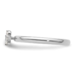 14k White Gold Stackable Expressions Diamond Cross Ring - Image 3