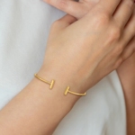 14k Flexible Bar Bangle - Image 4