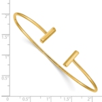 14k Flexible Bar Bangle - Image 3