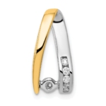 14K Two-Tone Lab Grown VS/SI FGH Dia Chain Slide - Image 2