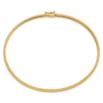 10k Hexagonal Design Diamond-cut Flexible Bangle - Image 2