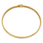 10k Twisted Diamond-cut Flexible Bangle - Image 2