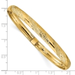 10k Twisted Diamond-cut Flexible Bangle - Image 3