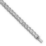 14KW Lab Grown Diamond VS/SI FGH Bezel Emerald Tennis Bracelet