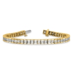 14K 10 ctw. Lab Grown Diamond VS/SI FGH Princess Tennis Bracelet - Image 5