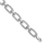 14kw TRUE ORIGIN Lab Grown Diamond VS DEF Rectangle Link Bracelet