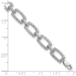 14kw TRUE ORIGIN Lab Grown Diamond VS DEF Rectangle Link Bracelet - Image 4
