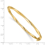 14k Twisted Tube Hinged Bangle - Image 2