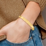 14k Satin Finish Graduated Hinged Bangle - Image 4