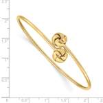 14K Polished Love Knot Flexible Bangle - Image 3